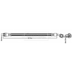 Brake Hose Pipe BORG & BECK BBH8307 OE Ref 3134151-0