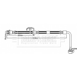 Brake Hose Pipe BORG & BECK BBH8313 OE Ref 8-98008-256-0 BORG & BECK