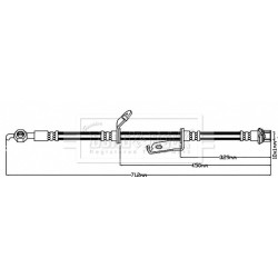 Brake Hose Pipe BORG & BECK BBH8315 OE Ref 90947-02F48 BORG & BECK