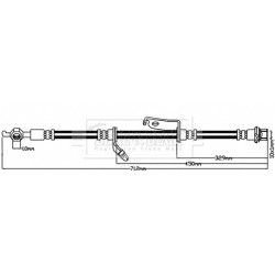 Brake Hose Pipe BORG & BECK BBH8316 OE Ref 90947-02F47 BORG & BECK