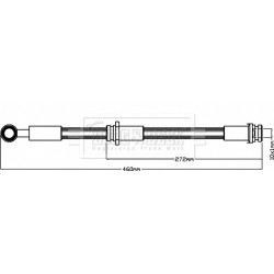 Brake Hose Pipe BORG & BECK BBH8326 OE Ref 51550-70H00