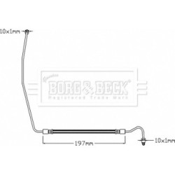 Brake Hose Pipe BORG & BECK BBH8327 OE Ref 82 00 674 691