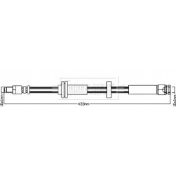 Brake Hose Pipe BORG & BECK BBH8331 OE Ref 51917836