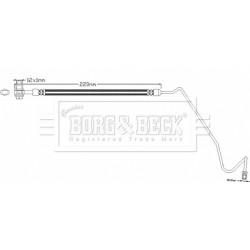 Brake Hose Pipe BORG & BECK BBH8351 OE Ref 6N0611764J