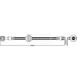 Brake Hose Pipe BORG & BECK BBH8362 OE Ref 13399646