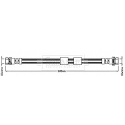 Brake Hose Pipe BORG & BECK BBH8369 OE Ref 1782408