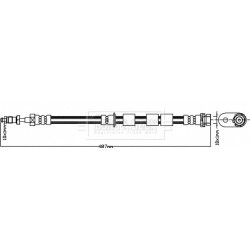 Brake Hose Pipe BORG & BECK BBH8371 OE Ref 1932120