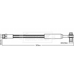Brake Hose Pipe BORG & BECK BBH8379 OE Ref 5Q0611775Q
