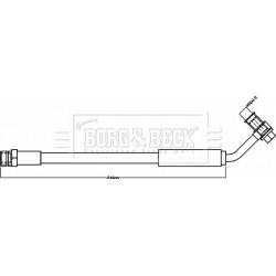 Brake Hose Pipe BORG & BECK BBH8381 OE Ref 5WA 611 775