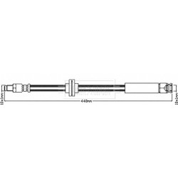 Brake Hose Pipe BORG & BECK BBH8386 OE Ref 13444289