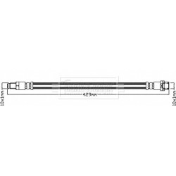 Brake Hose Pipe BORG & BECK BBH8389 OE Ref 2124280035