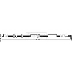 Brake Hose Pipe BORG & BECK BBH8398 OE Ref 4G0 611 775 C