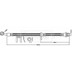 Brake Hose Pipe BORG & BECK BBH8399 OE Ref 01465 T1G G00