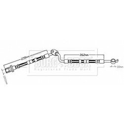 Brake Hose Pipe BORG & BECK BBH8415 OE Ref GJ6A 43 990D BORG & BECK