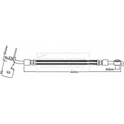 Brake Hose Pipe BORG & BECK BBH8417 OE Ref 58738 2T 700 BORG & BECK