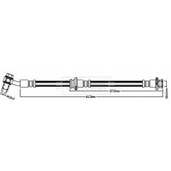 Brake Hose Pipe BORG & BECK BBH8422 OE Ref 46210-4EA2A