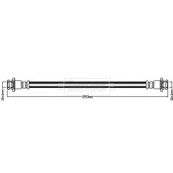 Brake Hose Pipe BORG & BECK BBH8423 OE Ref 46210 4EA2C