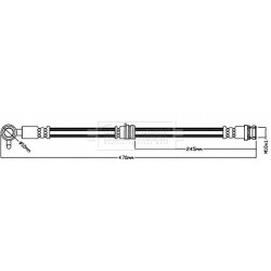 Brake Hose Pipe BORG & BECK BBH8424 OE Ref B45A 43 990A