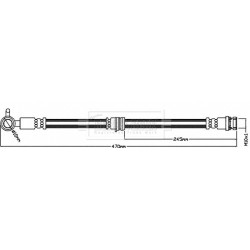 Brake Hose Pipe BORG & BECK BBH8425 OE Ref B45A 43 980A BORG & BECK