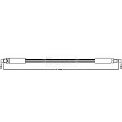 Brake Hose Pipe BORG & BECK BBH8427 OE Ref 4E0 611 775G