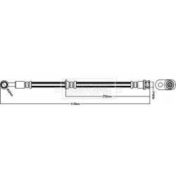 Brake Hose Pipe BORG & BECK BBH8428 OE Ref 51550 61M00