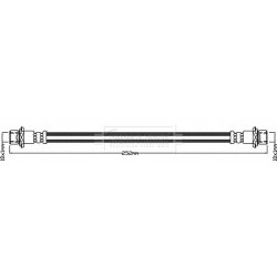 Brake Hose Pipe BORG & BECK BBH8433 OE Ref 1612138780