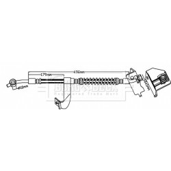 Brake Hose Pipe BORG & BECK BBH8437 OE Ref 58731 3Z000