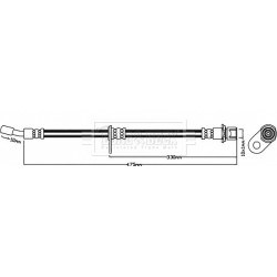 Brake Hose Pipe BORG & BECK BBH8442 OE Ref 90049 22289