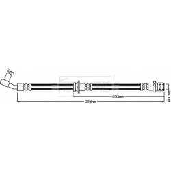 Brake Hose Pipe BORG & BECK BBH8443 OE Ref 26541 SA010 BORG & BECK