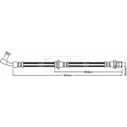 Brake Hose Pipe BORG & BECK BBH8444 OE Ref 26541 SA000 BORG & BECK