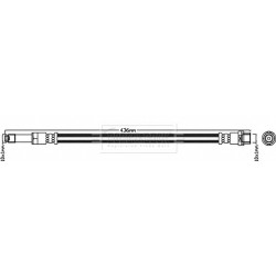 Brake Hose Pipe BORG & BECK BBH8447 OE Ref 901 428 08 35