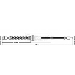 Brake Hose Pipe BORG & BECK BBH8449 OE Ref 204 420 07 48