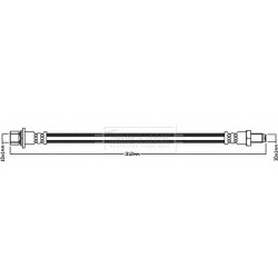 Brake Hose Pipe BORG & BECK BBH8453 OE Ref 90947-02D39 BORG & BECK