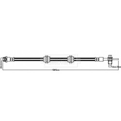 Brake Hose Pipe BORG & BECK BBH8454 OE Ref LR044896 BORG & BECK