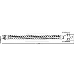 Brake Hose Pipe BORG & BECK BBH8457 OE Ref 48730-09001