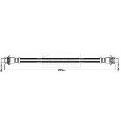 Brake Hose Pipe BORG & BECK BBH8460 OE Ref 96682952