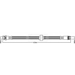 Brake Hose Pipe BORG & BECK BBH8464 OE Ref 77 01 052 356 BORG & BECK