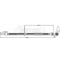 Brake Hose Pipe BORG & BECK BBH8468 OE Ref 2283981