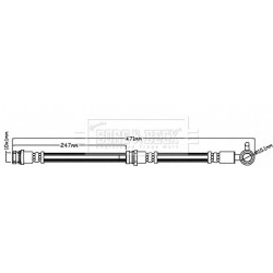 Brake Hose Pipe BORG & BECK BBH8472 OE Ref K011-43-990A