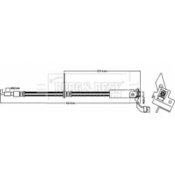 Brake Hose Pipe BORG & BECK BBH8481 OE Ref 2017709 BORG & BECK