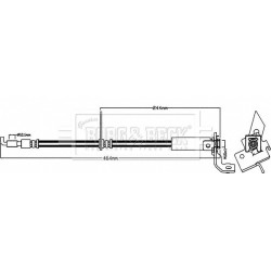 Brake Hose Pipe BORG & BECK BBH8482 OE Ref 2019503