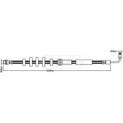 Brake Hose Pipe BORG & BECK BBH8488 OE Ref 8T0 611 707 B BORG & BECK