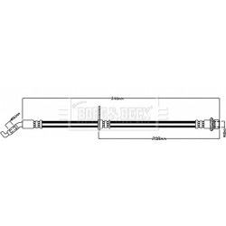 Brake Hose Pipe BORG & BECK BBH8491 OE Ref 90947-02H48 BORG & BECK