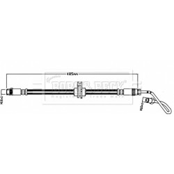 Brake Hose Pipe BORG & BECK BBH8496 OE Ref 463150011R BORG & BECK