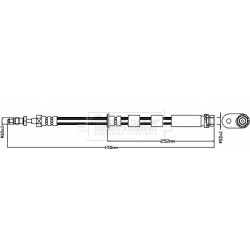 Brake Hose Pipe BORG & BECK BBH8501 OE Ref 5214584
