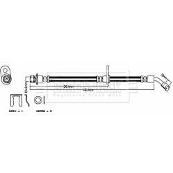 Brake Hose Pipe BORG & BECK BBH8511 OE Ref 01468TA0A00