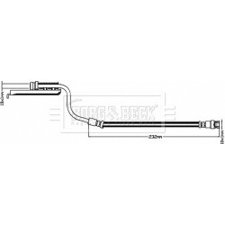 Brake Hose Pipe BORG & BECK BBH8516 OE Ref 587381J000