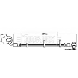Brake Hose Pipe BORG & BECK BBH8519 OE Ref C2C12632