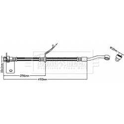 Brake Hose Pipe BORG & BECK BBH8521 OE Ref 58731-1W000