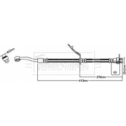 Brake Hose Pipe BORG & BECK BBH8522 OE Ref 587321W000